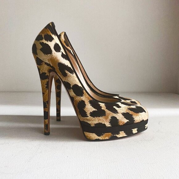 Casadei Animal Print Cheetah Super High Sexy Stiletto Heels 7B - Picture 4 of 8